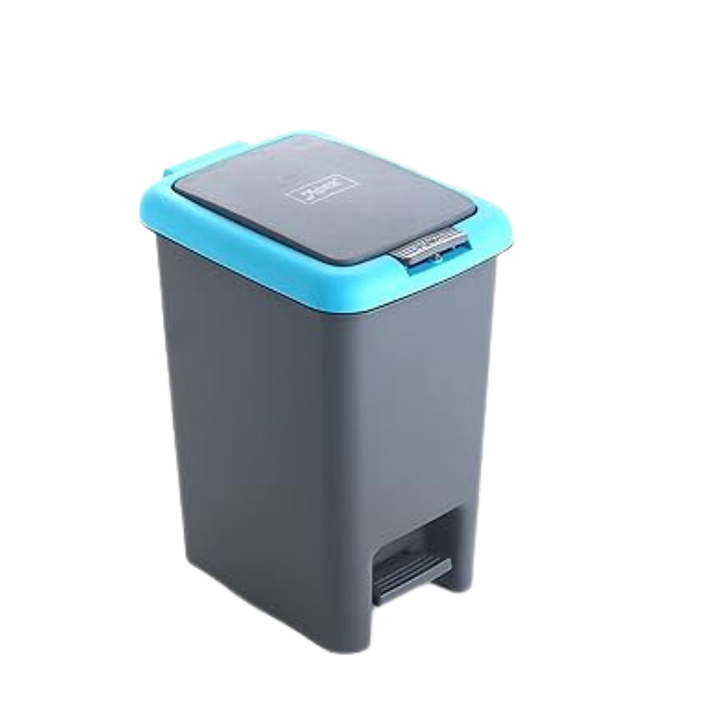Apex Plastic Push N Pedal Dust Bin  Hands-free Operation Compact Design 6.5 Liters (1 Pc  Mix Color)