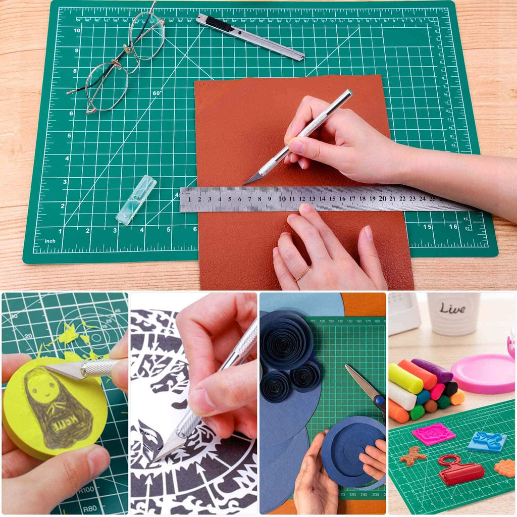 Self Healing Sewing Mat, 12inch x 18inch Rotary Cutting Mat Double Sided 5-Ply Craft Cutting Board for Sewing Crafts Hobby Fabric Precision Scrapbooking Project