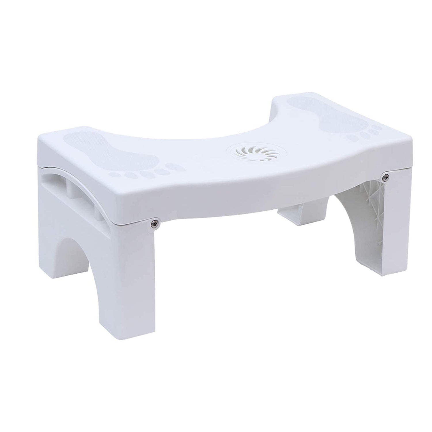 6005a Plastic Non-slip Folding Toilet Squat Stool - White Color