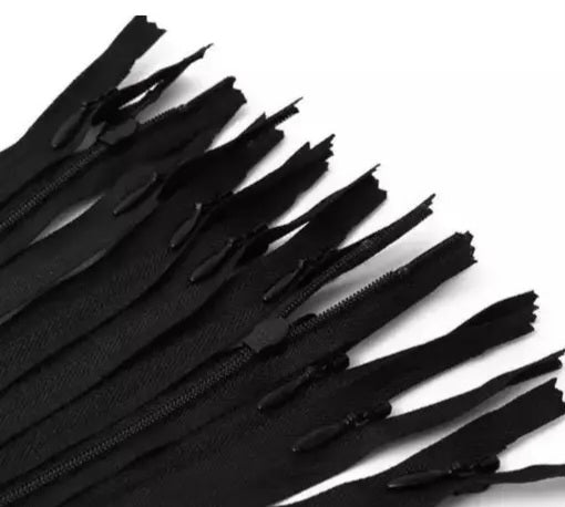 White Nylon Concealed Invisible Zipper for High-Fashion Garment Making, Boutique Dresses, Home Textiles, Cushions, and Bags Sewing, Handmade, Clothes, Garment  White, Pack of 50)