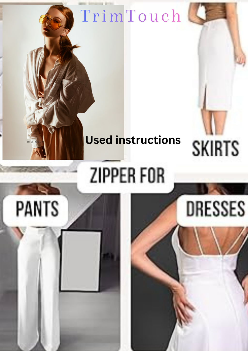 White Nylon Concealed Invisible Zipper for High-Fashion Garment Making, Boutique Dresses, Home Textiles, Cushions, and Bags Sewing, Handmade, Clothes, Garment (16 Inch, White, Pack of 50)