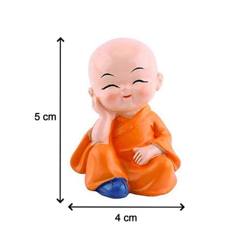 Decorative  monk  Laughing little Buddha set of 4pic colorful statuse.