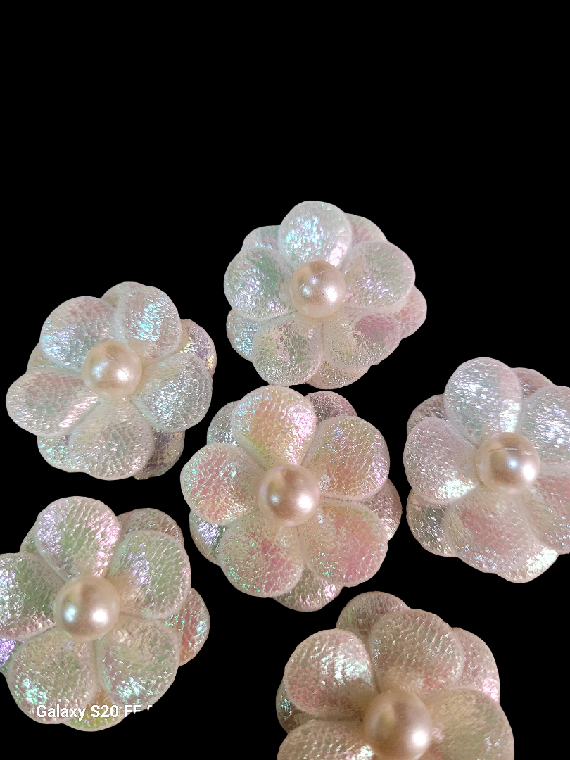 Handcrafted artificial imported fabric flower styles Motif [ 100 pieces Packing par packet]