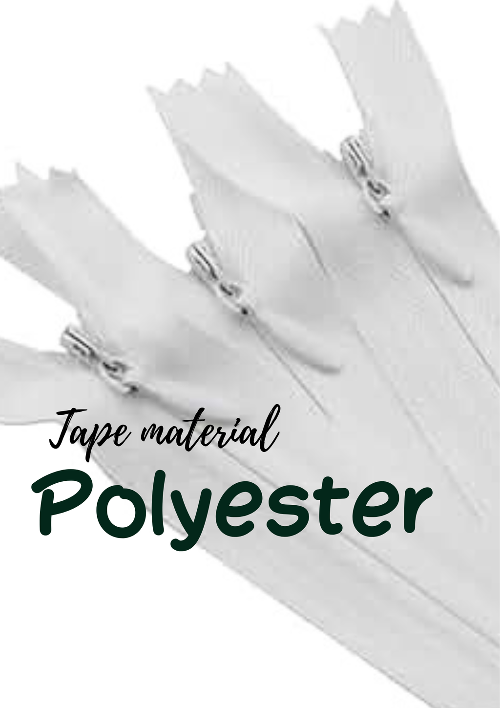 White Nylon Concealed Invisible Zipper for High-Fashion Garment Making, Boutique Dresses, Home Textiles, Cushions, and Bags Sewing, Handmade, Clothes, Garment (16 Inch, White, Pack of 50)